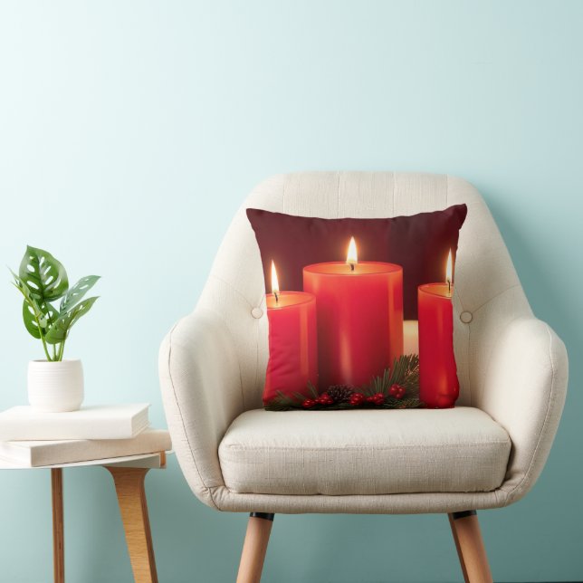 Cojín Decorativo Velas románticas para Navidades (Silla)