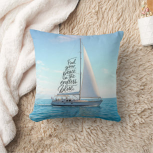 Cojín Decorativo Velero con una cita inspiradora