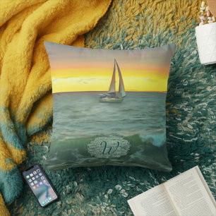 Cojín Decorativo Velero en la Bahía de Banderas 0884