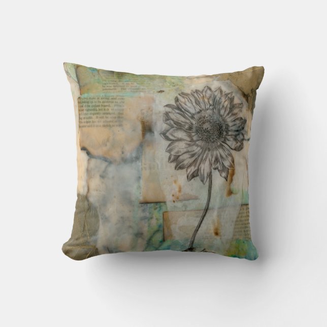 Cojín Decorativo Vellum Floral I (Anverso)