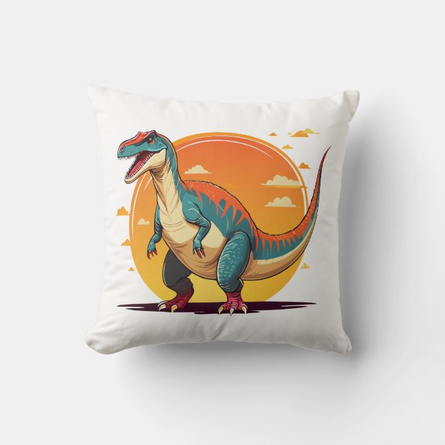 Cojín Decorativo Velociraptor (Anverso)