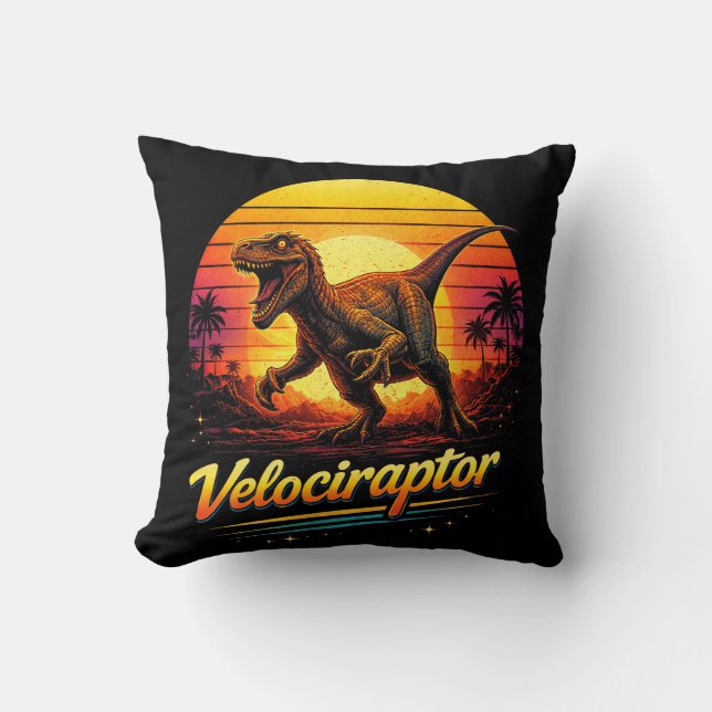Cojín Decorativo Velociraptor (Anverso)