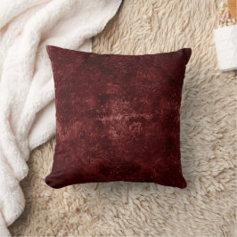 Cojín Decorativo Velvety Henna Damask | Grunge con angustia roja