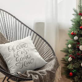 Cojín Decorativo Ven A Adorarle La Mano Caligrafiada