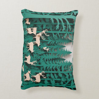 Cojín Decorativo Venado forestal encantado - Pasta de madera de cor