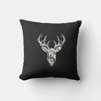 Cojín Decorativo Venado plateado de estilo con fibra de carbono