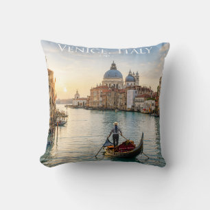 Cojín Decorativo Venecia Italia Gran Canal góndola Atardecer