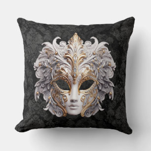 Cojín Decorativo Veneciana, Máscara de Carnaval de Mascarada