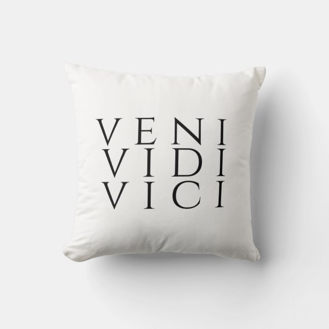 Cojín Decorativo Veni Vidi Vici (Anverso)