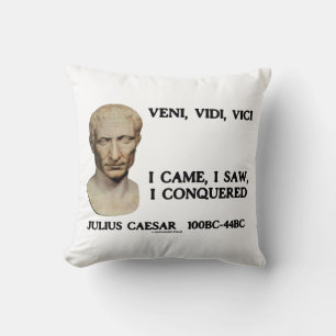 Cojín Decorativo Veni, Vidi, Vici Vine Vi Que Conquistaba César