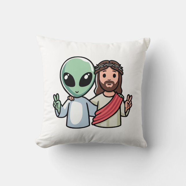 Cojín Decorativo Venimos en paz (Anverso)