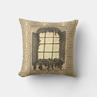 Cojín Decorativo Ventana con Shutters SEPIA