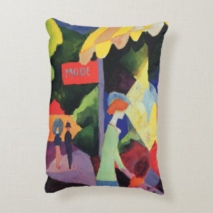 Cojín Decorativo Ventana de Moda de August Macke, Fauvismo Vintage