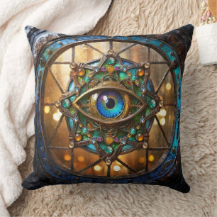 Cojín Decorativo Ventana de ojo de buey rústica Tercer Ojo