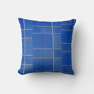 Cojín Decorativo Ventanales de cristal azul y blanco