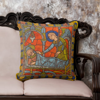 Cojín Decorativo Ventanilla de vidrio templado ángel medieval Chart