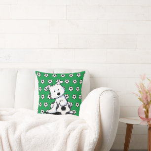 Cojín Decorativo Ventilador del fútbol KiniArt Westie