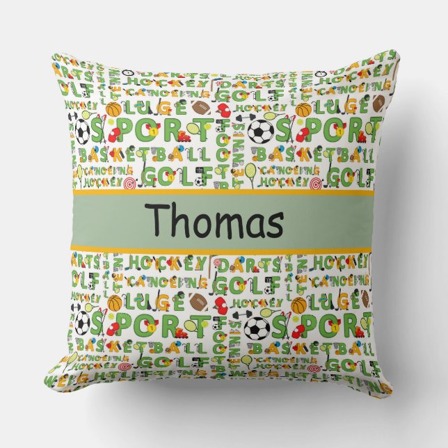 Cojín Decorativo Ventilador deportivo personalizado (Anverso)