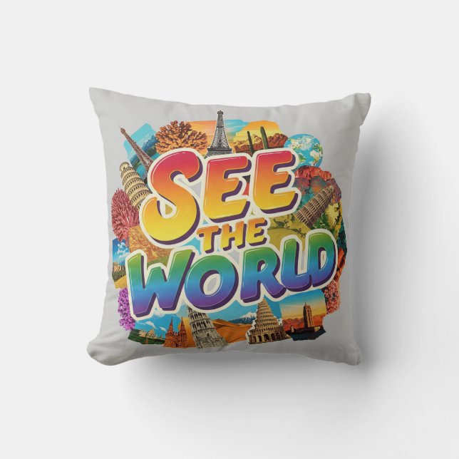 Cojín Decorativo ver ese mundo.Cojín decorativo (Anverso)