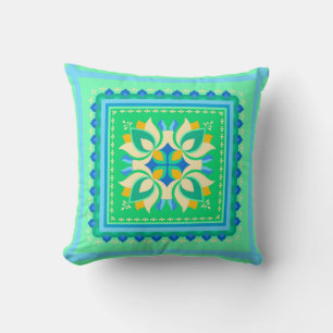 Cojín decorativo veraniego reversible