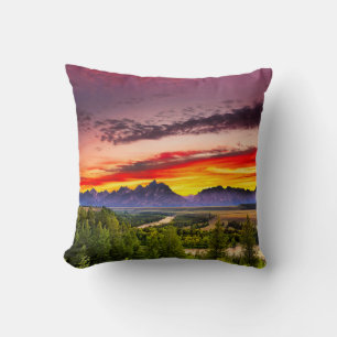 Cojín Decorativo Verano atardecer en el río de las serpientes