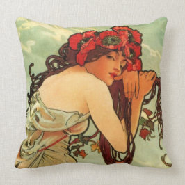 Cojín Decorativo Verano de Alfonso Mucha