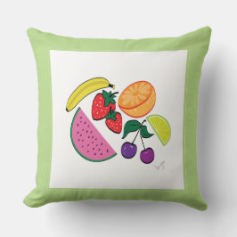Cojín Decorativo Verano de frutas coloridas, Guay, diversión