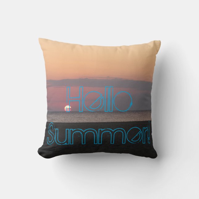 Cojín Decorativo Verano de la playa (Anverso)