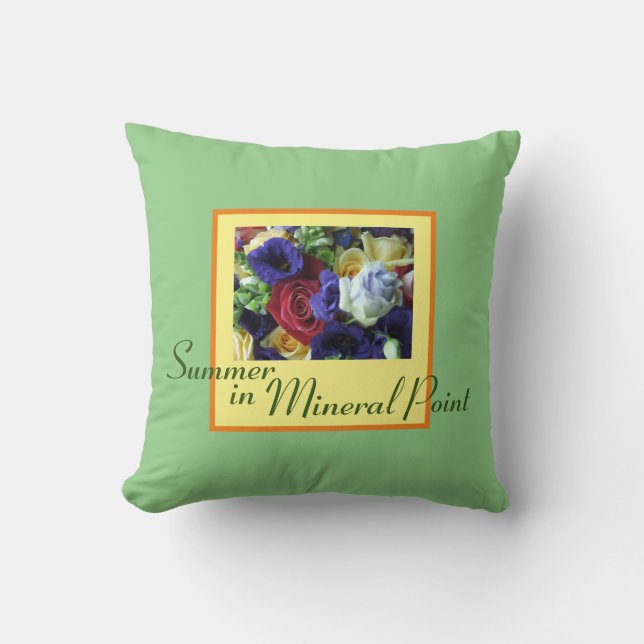 Cojín Decorativo Verano en punto mineral (Anverso)