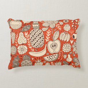 Cojín Decorativo Verano Fruit Doodle Vintage