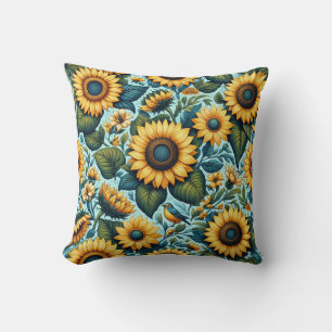 Cojín Decorativo Verano/girasol/ave