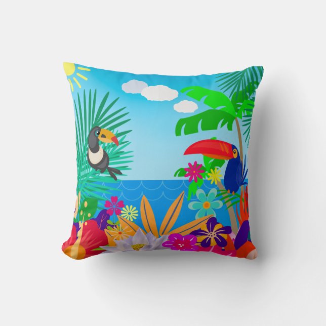 Cojín Decorativo Verano tropical (Anverso)