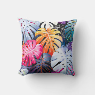 Cojín Decorativo Verano tropical hojas de Monstera