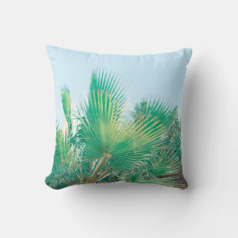 Cojín Decorativo Verano Vibes Palm Tree deja verde pálido