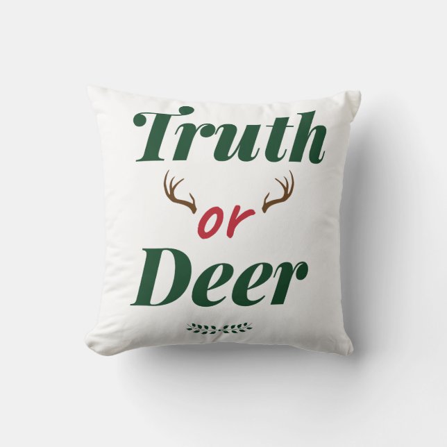 Cojín Decorativo Verdad o ciervo (Anverso)