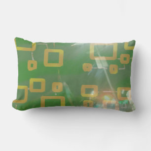 Cojín decorativo verde, almohada lumbar de 13" x 2