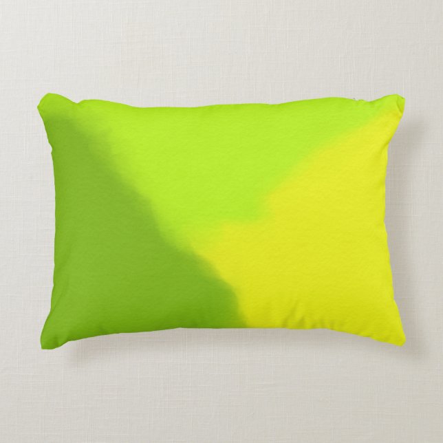 Cojín Decorativo Verde animado y amarillo (Anverso)