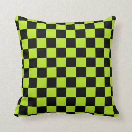 Cojín Decorativo Verde animado y negro