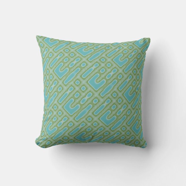 Cojín Decorativo Verde azul turquesa (Anverso)