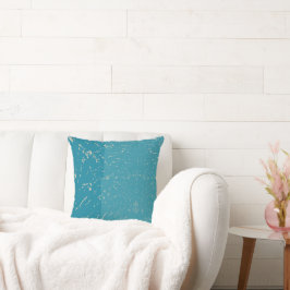 Cojín decorativo verde azulado Blue Splash