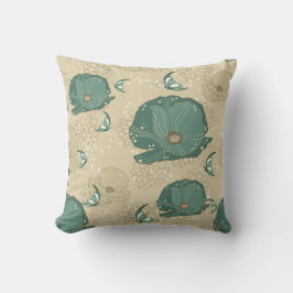Cojín decorativo verde azulado de Lily Pad Asiátic