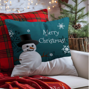 Cojín decorativo verde azulado de Navidades de inv