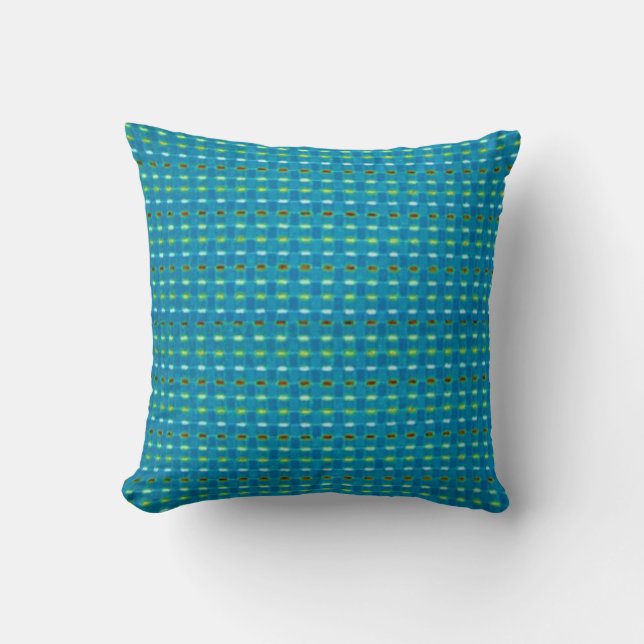 Cojín Decorativo Verde azulado de verano (Anverso)