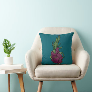 Cojín decorativo verde azulado Dragon Fruit