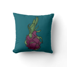 Cojín decorativo verde azulado Dragon Fruit