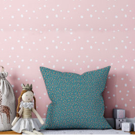 Cojín Decorativo Verde azulado patrón de mariposa vibrante contempo