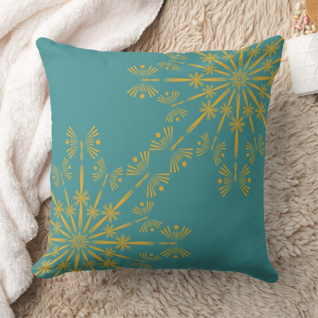 Cojín decorativo Verde azulado Retro Mandala (Manta)