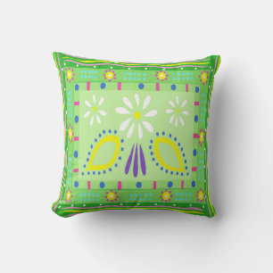 Cojín decorativo verde Baja Fiesta
