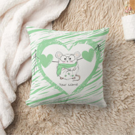 Cojín Decorativo Verde blanco de pequeño martillo suave