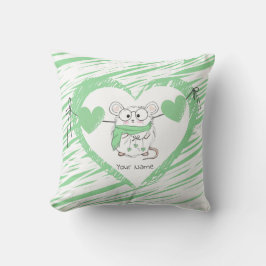 Cojín Decorativo Verde blanco de pequeño martillo suave